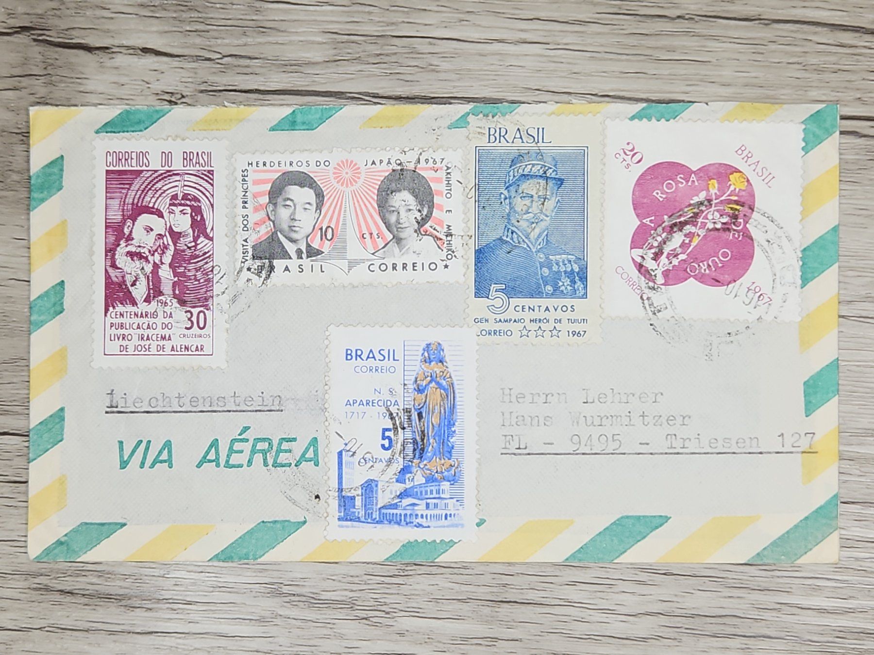 Alle Briefmarken: CL06 Enveloppe + Timbre Brésil 19xx – Gebraucht aus Cousset von Patrick_Collections