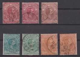 Italia 1884: Auswahl Paketmarken Farbnuancen - Kat. 145.--