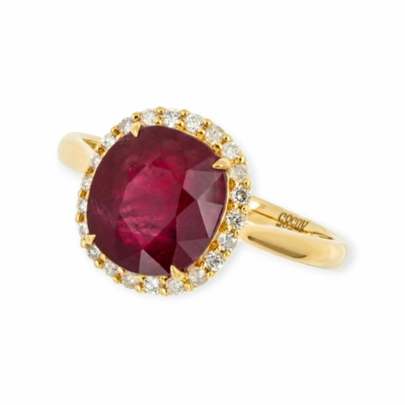 Bagues: 4.30tcw Rubin-Ring 14k Gelbgold – Neuf avec emballage d'origine à Illnau par Juwelier_Mahler_GmbH 3