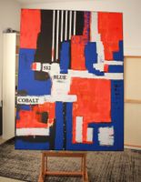 Abstrakter modern Expressionismus "COBALT512BLUE" 120x160cm