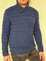 Boss Strick-Pullover blau