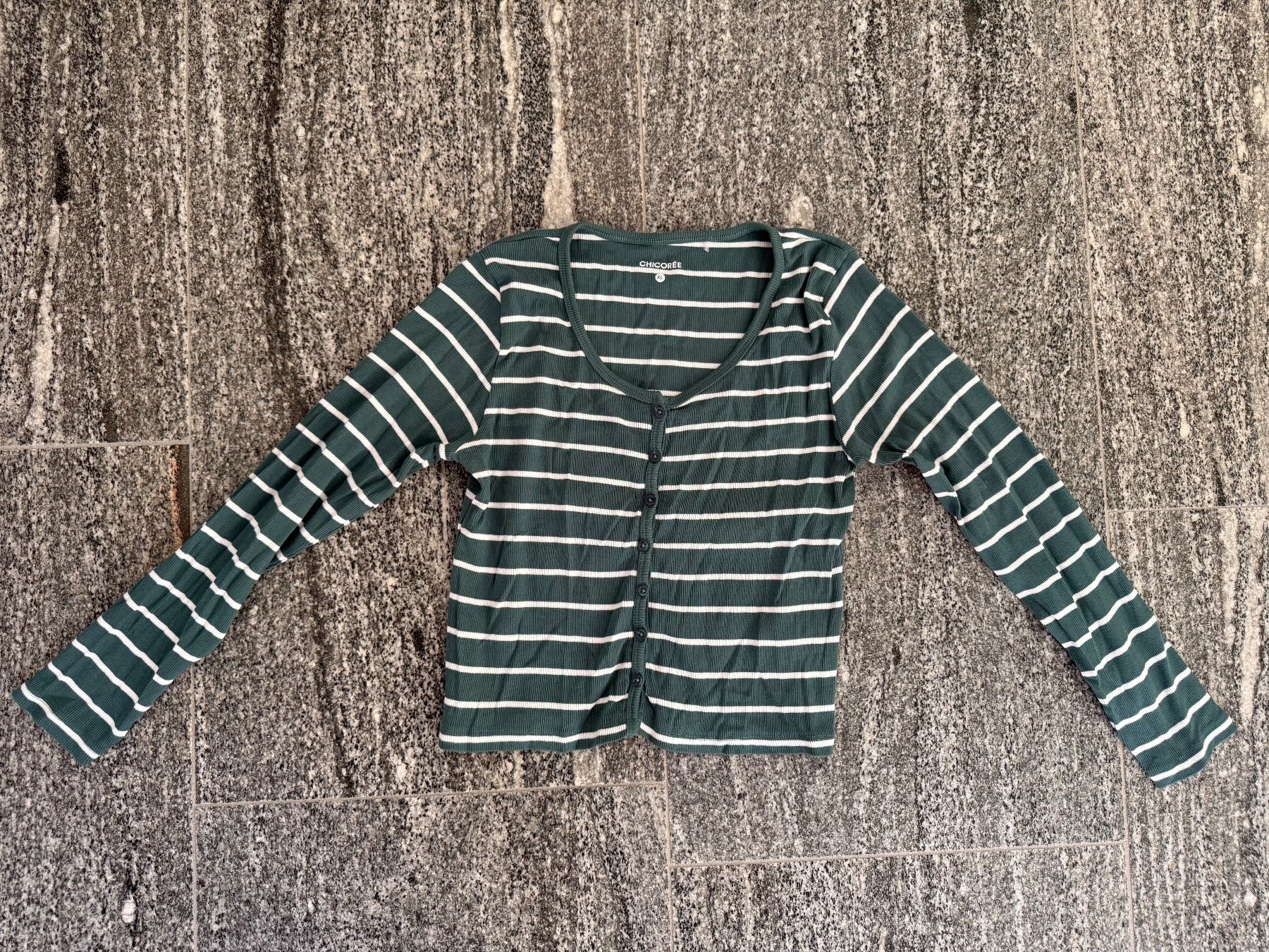 Maglioni & Felpe: Green striped chicoree womens cardigan – Usato da S. Vittore venduto da via_h2nb