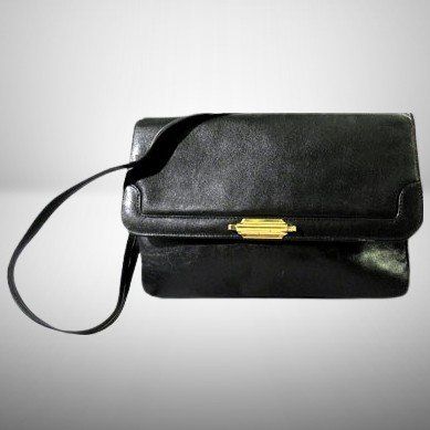 👜 Vintage Handtasche Schwarz Gold Art Deco Abendtasche 👜💫