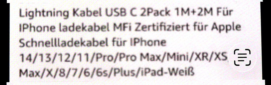 Apple Câbles: 2 Lightning-Kabel (1 & 2 Meter) mit USB-C-Anschluss – Neuf avec emballage d'origine à Zürich par zuerich00 2