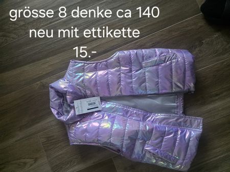 Lila Steppweste, Gr. 8 ca 140, Neu mit Etikett