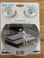 2er Set LED Bettlichter mit Bewegungsmelder, warmweiss, 2x12