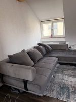 Ecksofa Mikrofaser Grau
