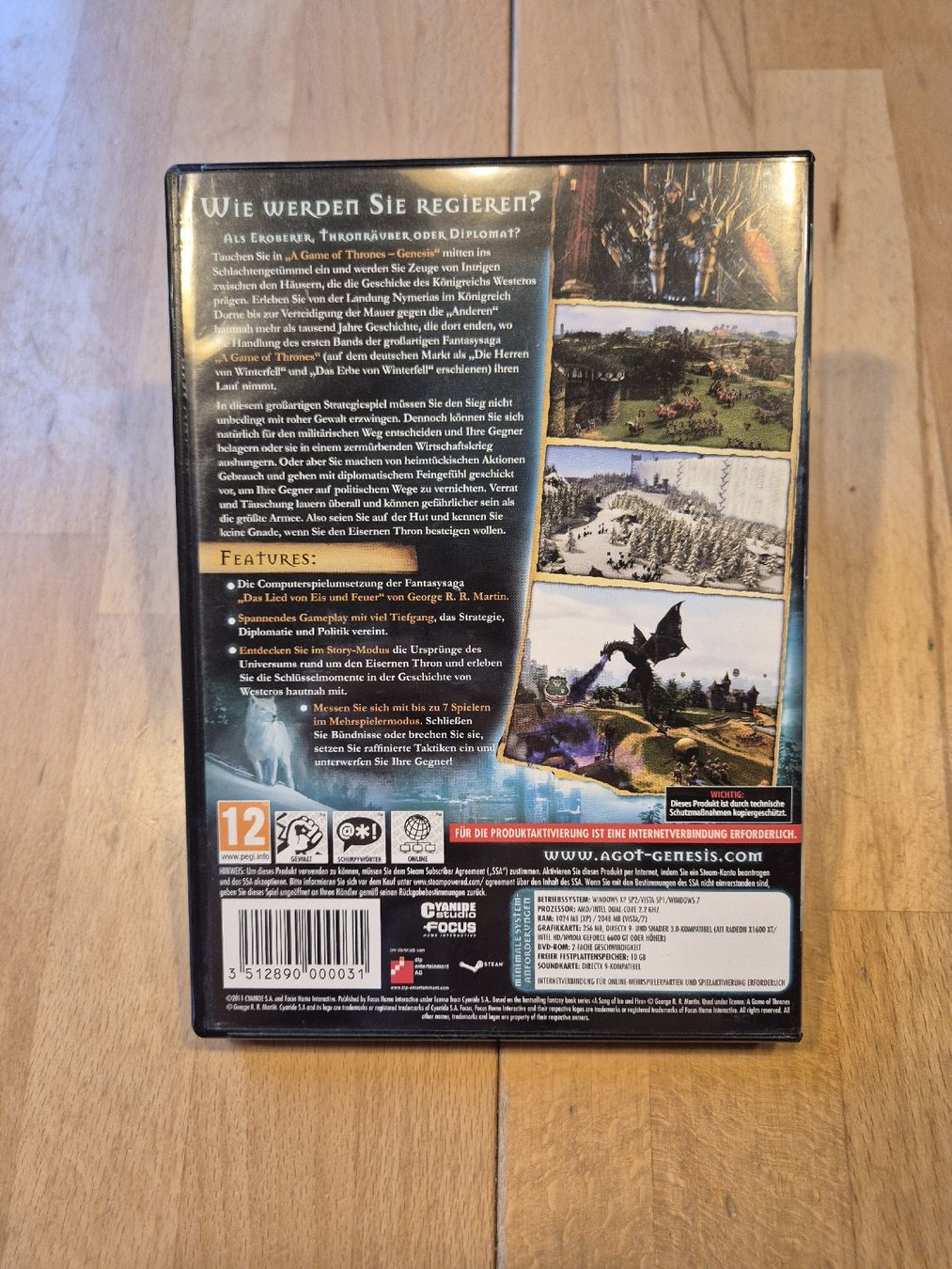 Microsoft Giochi: A Game of Thrones Genesis PC-Spiel – Usato da Ettiswil venduto da beekeper13 1
