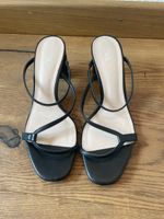 Zara Black Heeled Sandals, Size 39