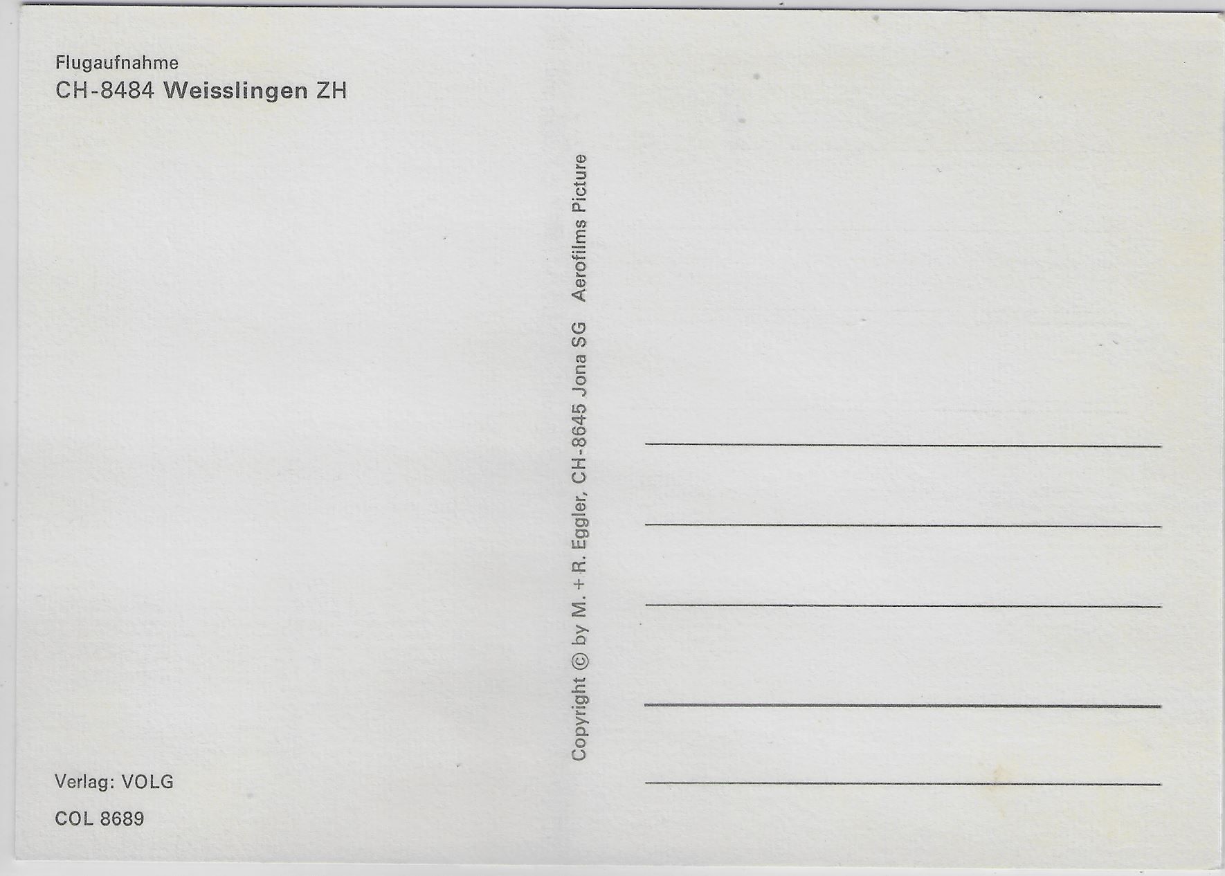 Cartoline postali: Flugaufnahme Weisslingen ZH – Antico da Ettingen venduto da Kartenplanet 1
