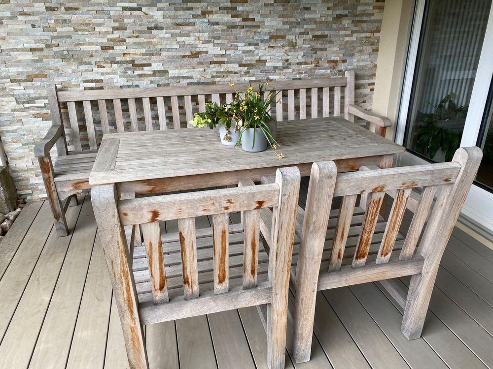 Gartentisch mit Bank und Stühlen von Barlow Tyrie Kaufen auf Ricardo