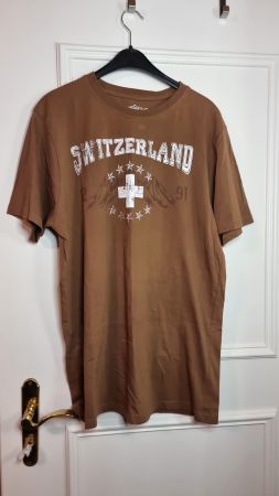 Schweiz T-Shirt Splash Arts Grösse XL Braun Top Zustand