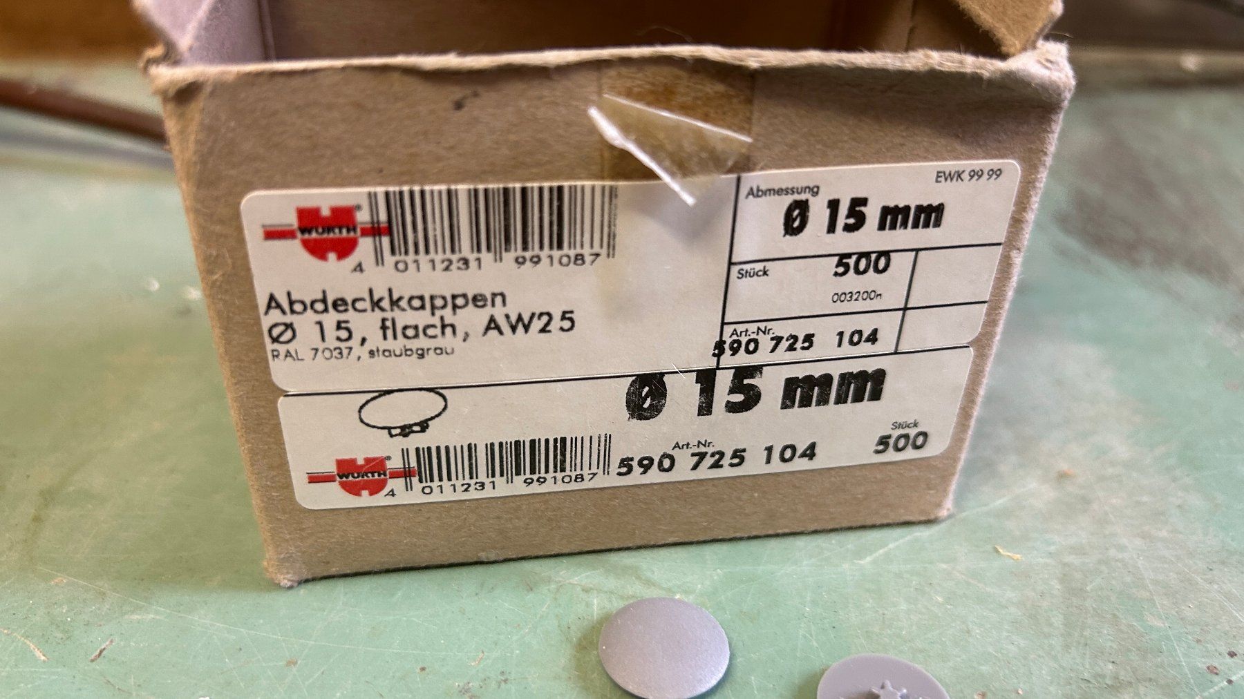 Tutti gli attrezzi: Abdeck-Kappen, hellgrau für TX Schrauben – Nuovo (secondo la descrizione) da hägendorf venduto da hsh4614 2