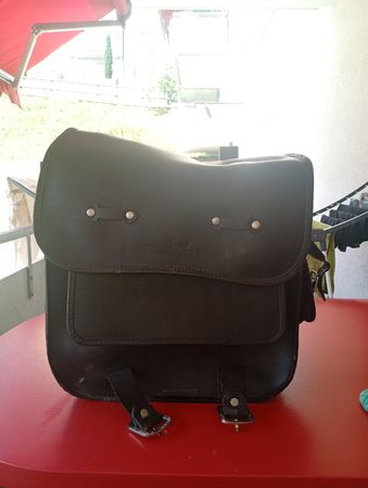 Buffalo Bag Satteltasche Leder schwarz 45cm H 40 B.
