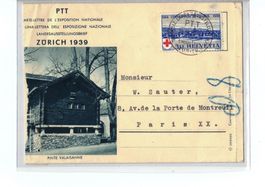 Ganzsache Kartenbrief LA 1939 Zürich