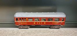 FLEISCHMANN:0: ANTIKER DSG SPEISEWAGEN ROT 411 OVP