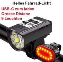 Super Helles USB-C Fahrradlicht-Set für mehr Sicherheit!