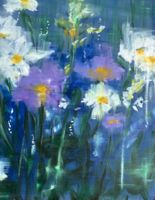 Trübe Augen - Abstrakt Blumen, Gemälde