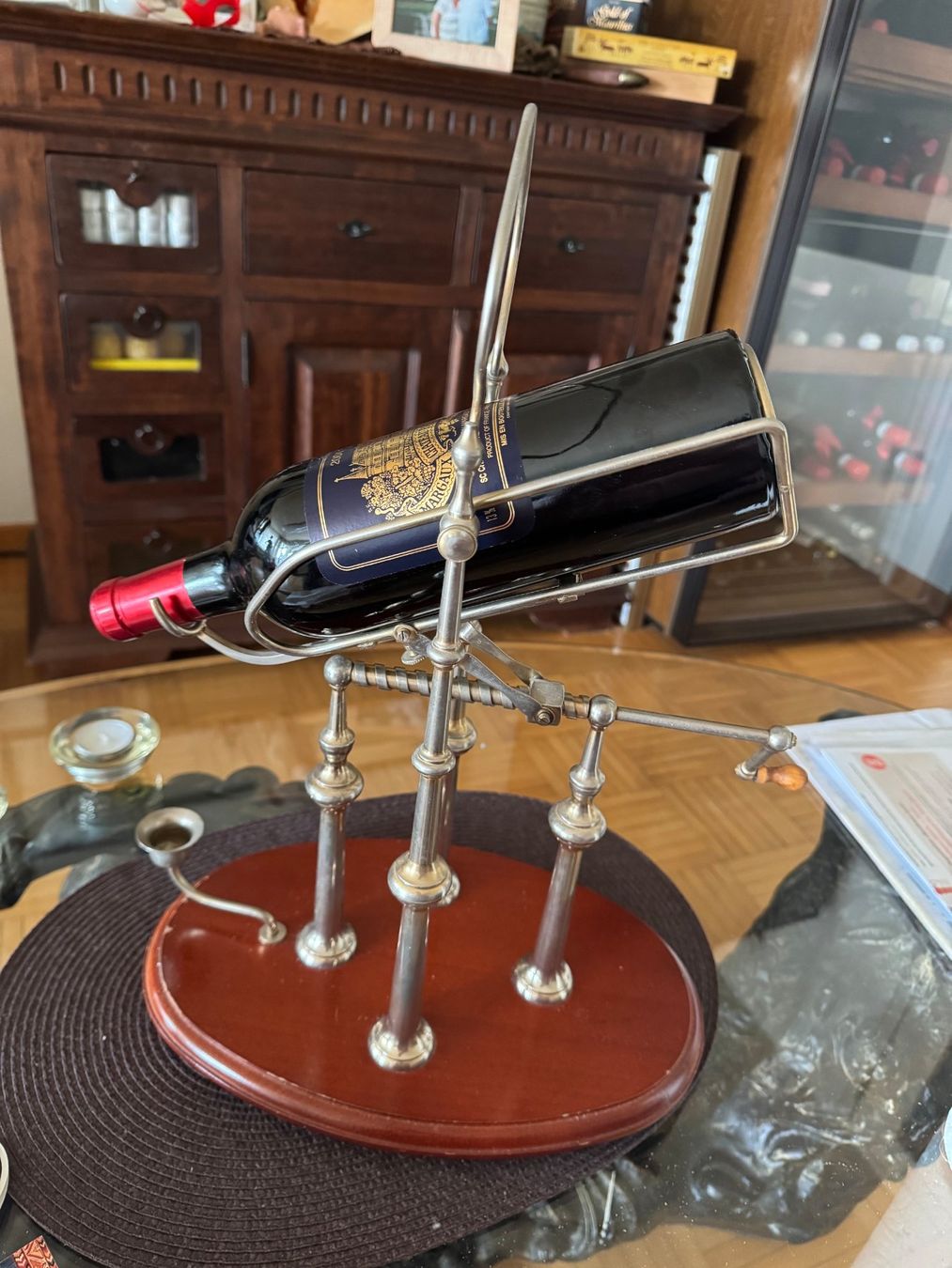 Château Margaux Wein: Französicher Wein Dekanter aus Messing – Gebraucht aus Bronschhofen von top-wein01 3
