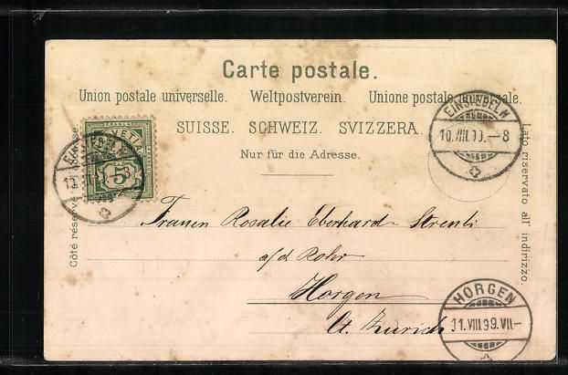 Cartoline postali: Litho Einsiedeln, Kloster mit Klosterkir – Usato da Berlin venduto da bartko-reher 1
