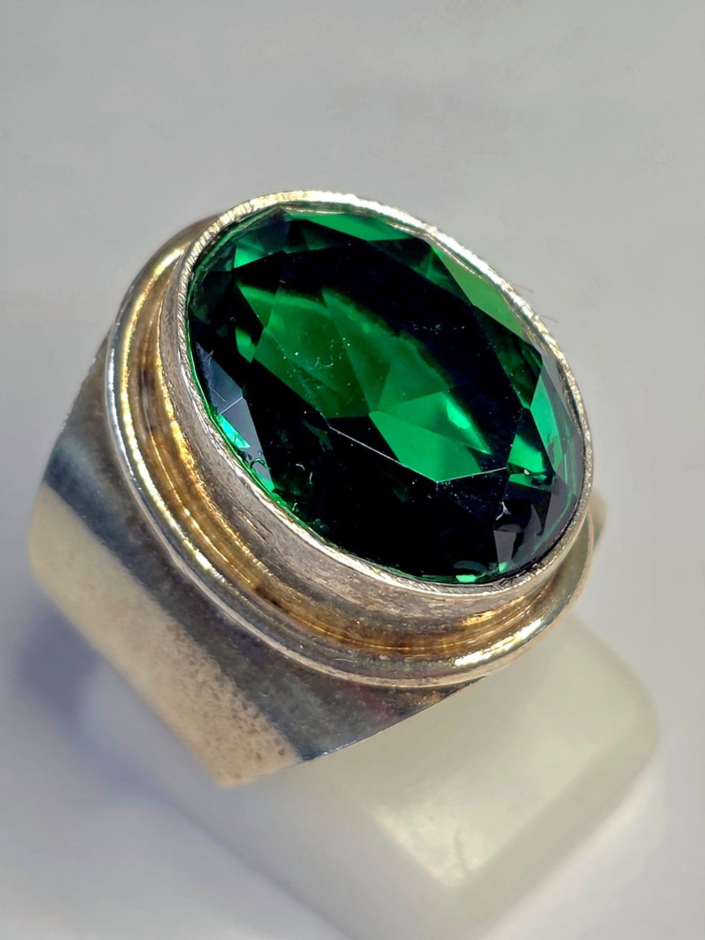 Bagues: Silber Ring grün – Neuf (Voir description) à Zürich par adriben 6