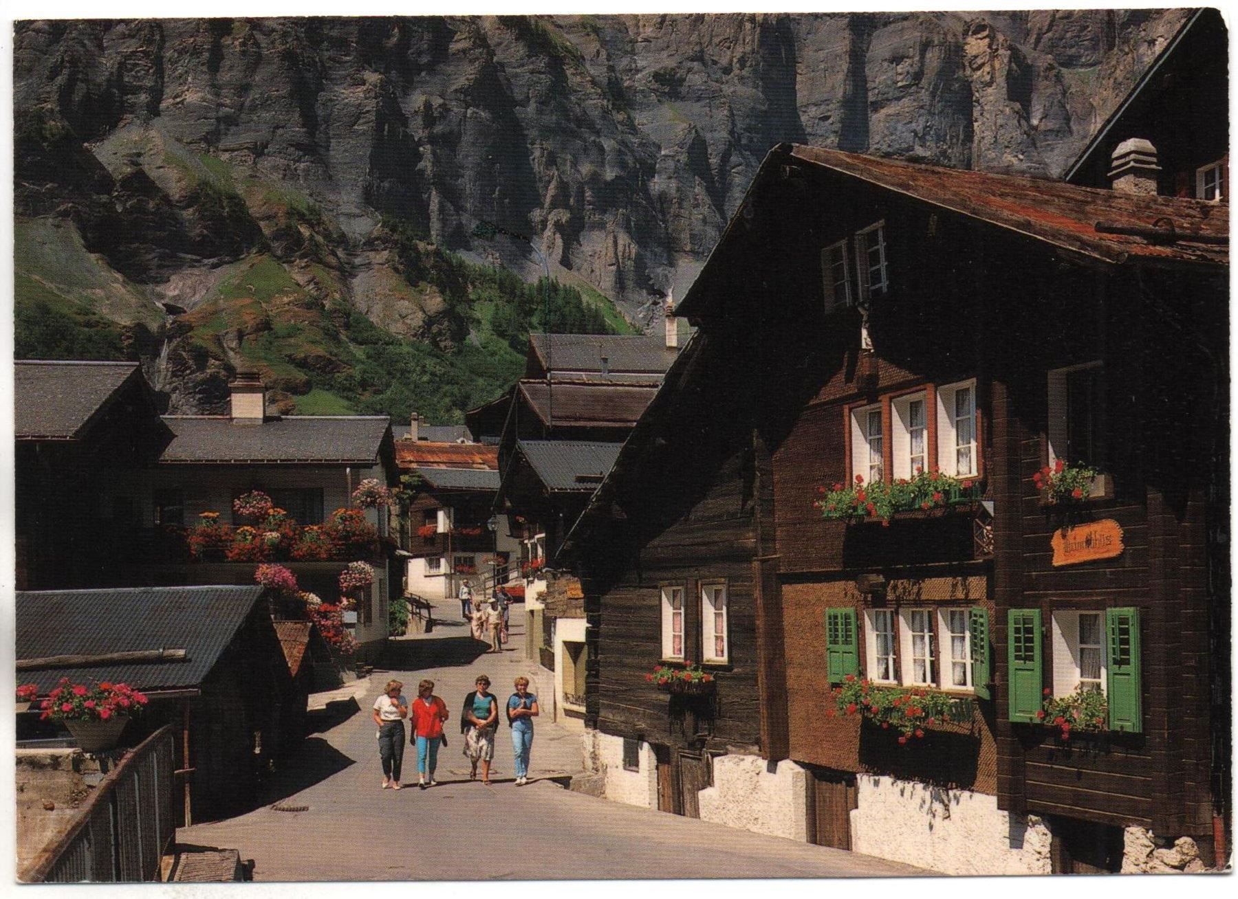 Cartoline postali: LEUKERBAD Zur Gasse – Usato da Jona venduto da philajona
