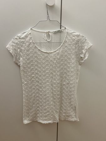 White guipure blouse