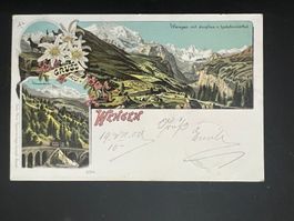 1900 Ansichtskarte Gruss aus Wengen Litho (V361)