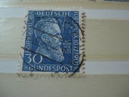 Bundespost, Marke Nobelpreis Röntgen, o 1952