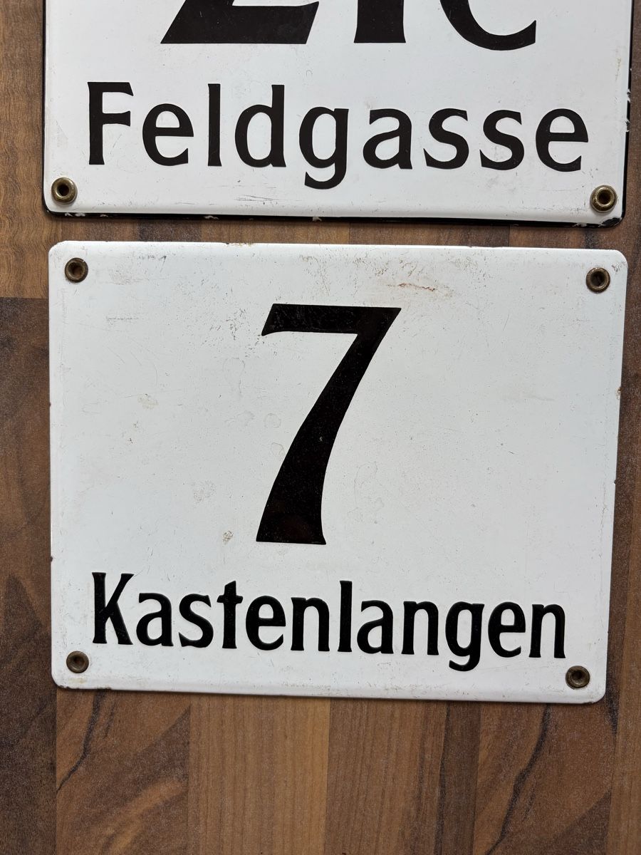 Insegne: 3 alte Emailschilder – Usato da Zürich venduto da timeless.tones 3