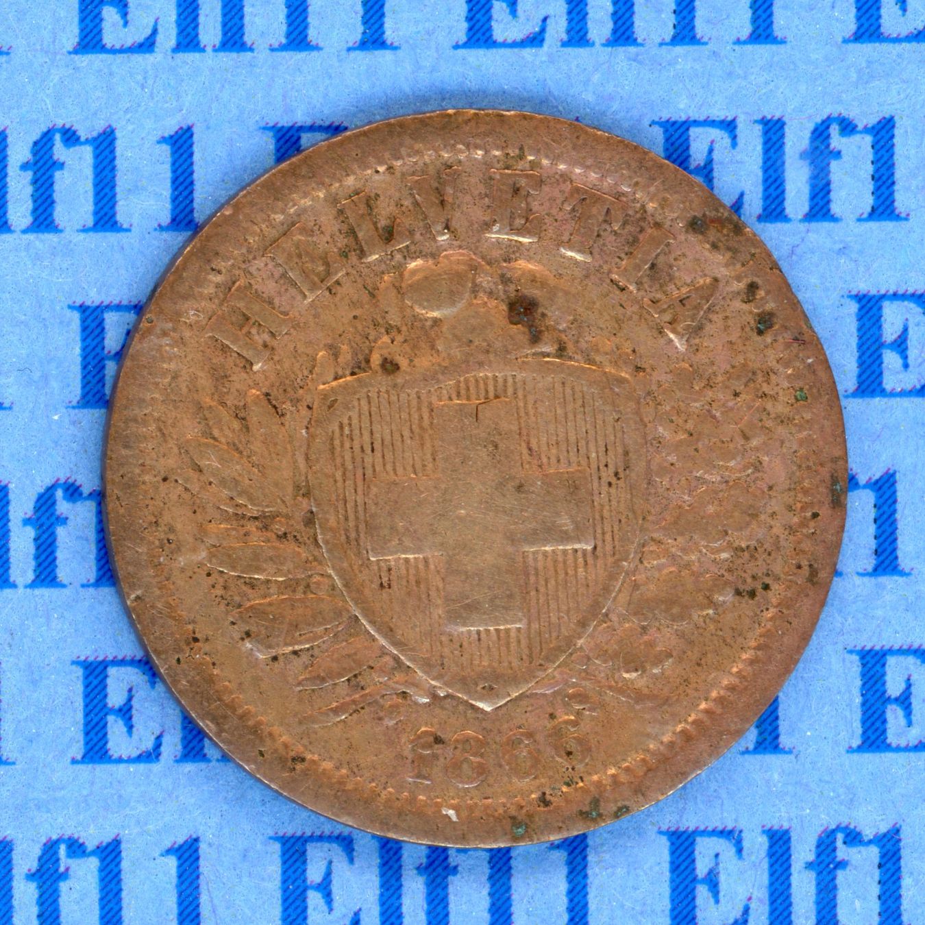 Tutti le monete: CHF___0.02 1866 s 2 Rappen – Usato da Widnau venduto da Elf11