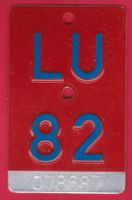 VELONUMMER / FAHRRADSCHILD, LU 82