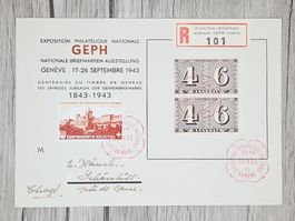 CL13 Enveloppe + Timbre Suisse 1943