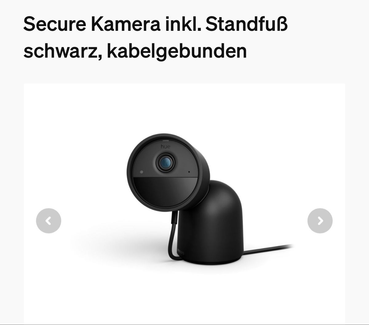 Philips Kamera: PHILIPS HUE Secure Camera  – Neu (gemäss Beschreibung) aus Frauenfeld von Pyro_Iced