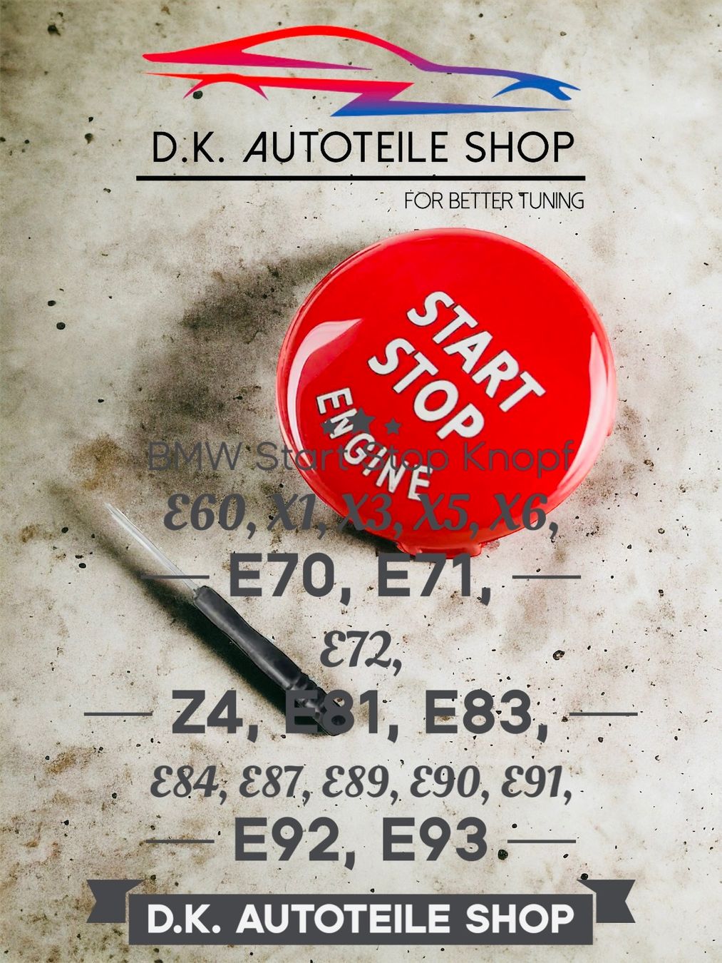 BMW Autres accessoires p. véhicule: BMW Start Knopf E60 E70 E71 E81 E83 E84 E87 E89 E90 E91 E92 – Neuf avec emballage d'origine à Balsthal par D.K.Autoteile8