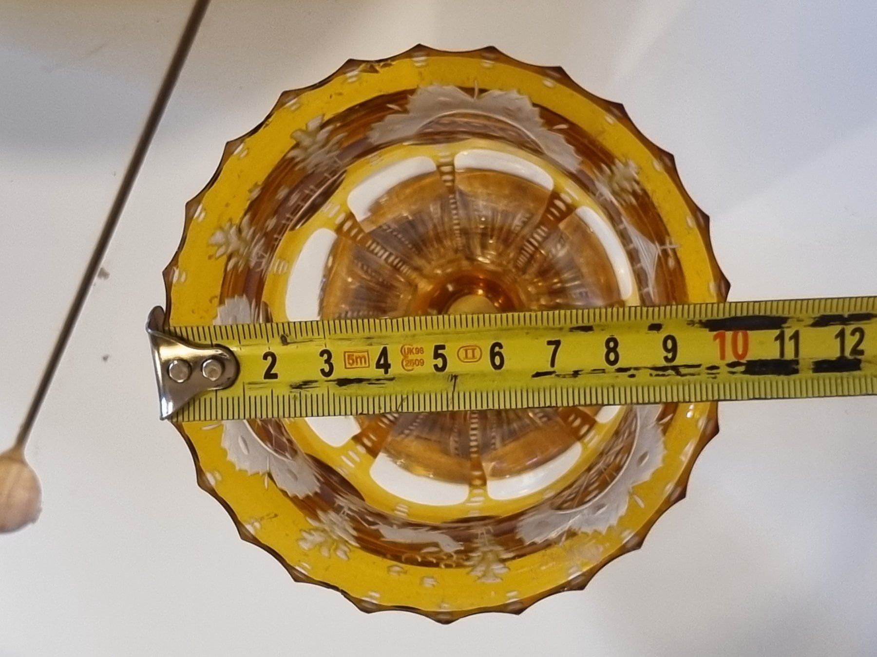 Vasi & Recipienti: Antike böhmische Vase, 19. Jh., bernsteinfarben – Usato da Scharnachtal venduto da devin03 1
