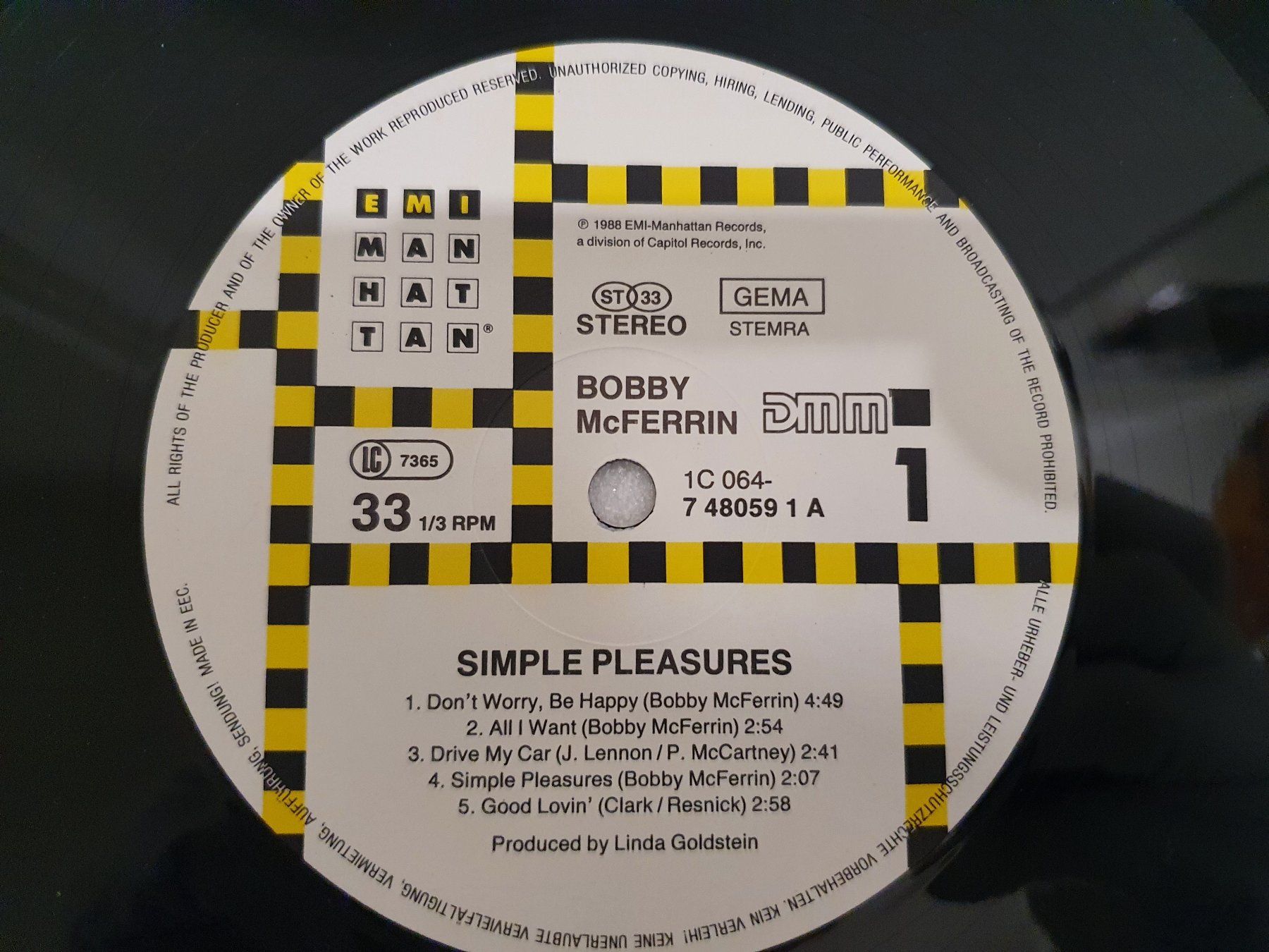 Dischi in vinile: Bobby McFerrin – Simple Pleasures – Usato da Uster venduto da Vinyl-Leidenschaft 3