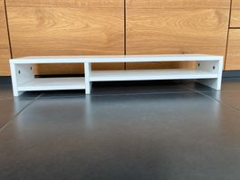 Bildschirmerhöhung Weiss aus Holz