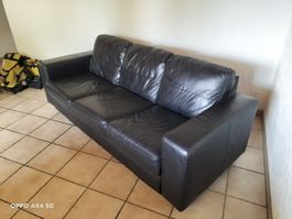 Gepflegtes, gebrauchtes Leder Sofa