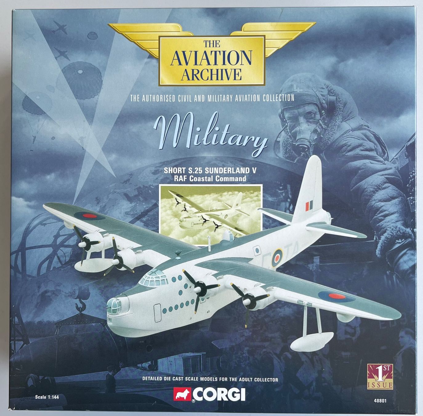 Corgi Toys Kit di modellismo & Modellini statici: Corgi 48801 Short S.25 Sunderland V RAF Coastal Command – Nuovo e nell'imballaggio originale da Laufen venduto da ric_9vmm