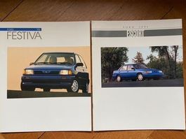 FORD USA Festiva 1993 & Ford Escort 1994 Prospekt-Konvolut