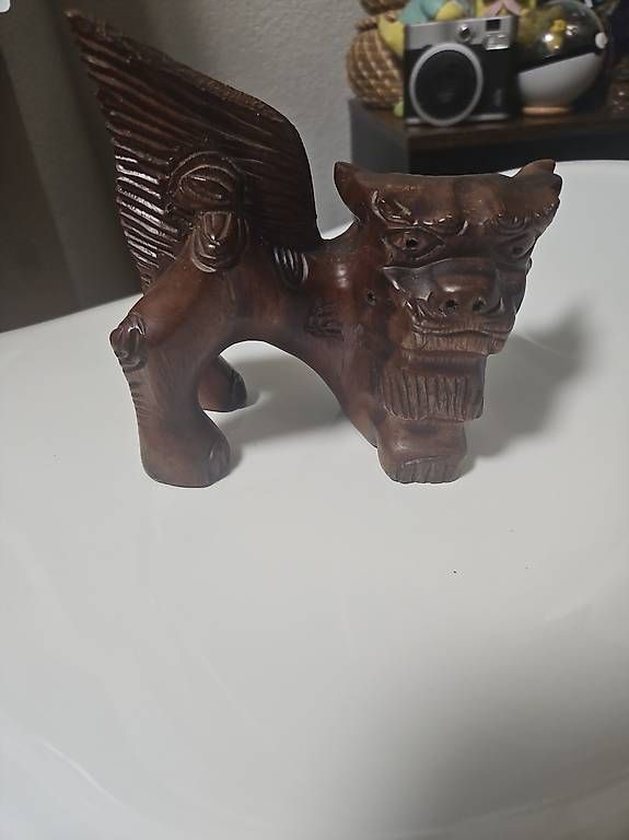 Statuette: Chinesische FooLöwe Holz Figur – Usato da Liestal venduto da CrystalCardToyShop 3