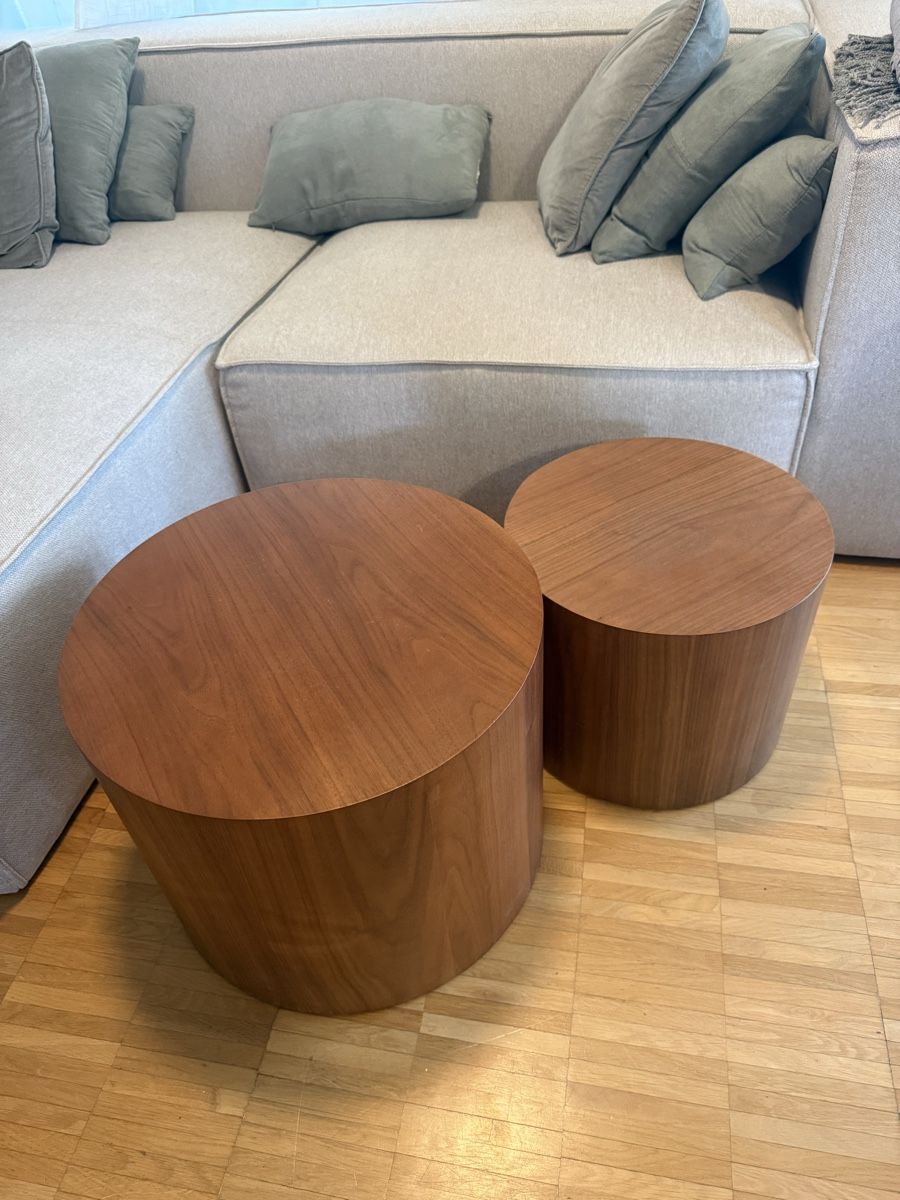 Tables de nuit: Round Nesting Coffee Tables Wood Set – Neuf (Voir description) à Zürich par alv_8v9b 2