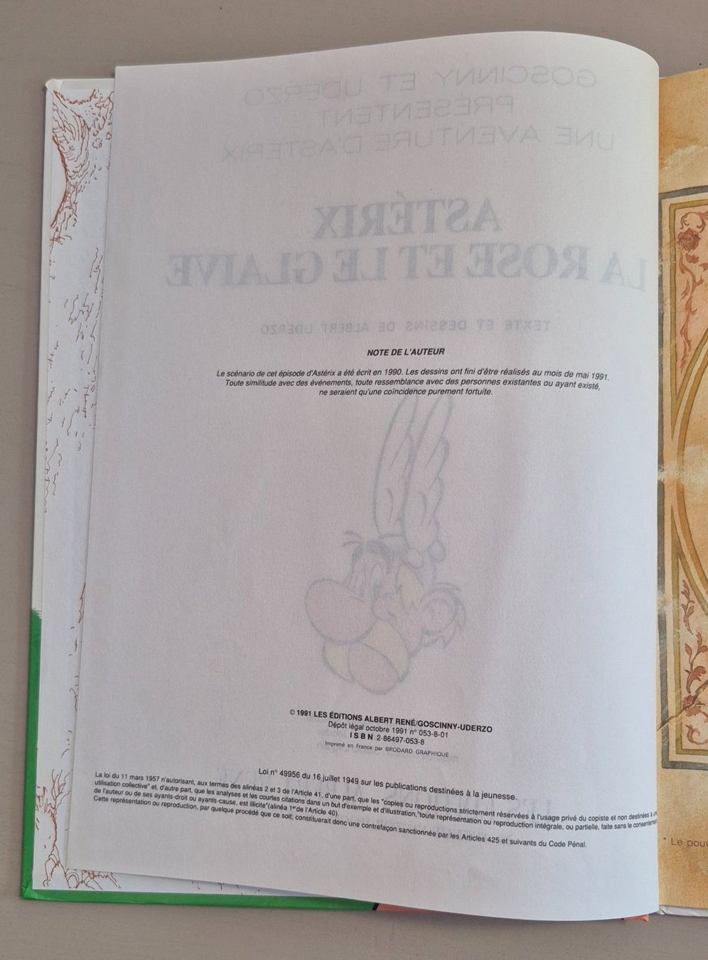 Fumetti: Astérix - La Rose et le Glaive - édition originale 1991 – Usato da Grand-Lancy venduto da loi_599y 3