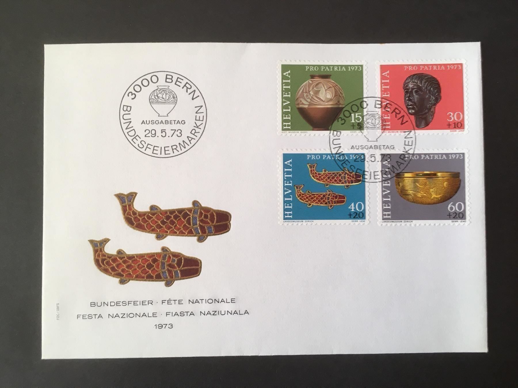 Tutti i francobolli: Pro Patria Brief 1973 – Usato da Baar venduto da Pulsatilla