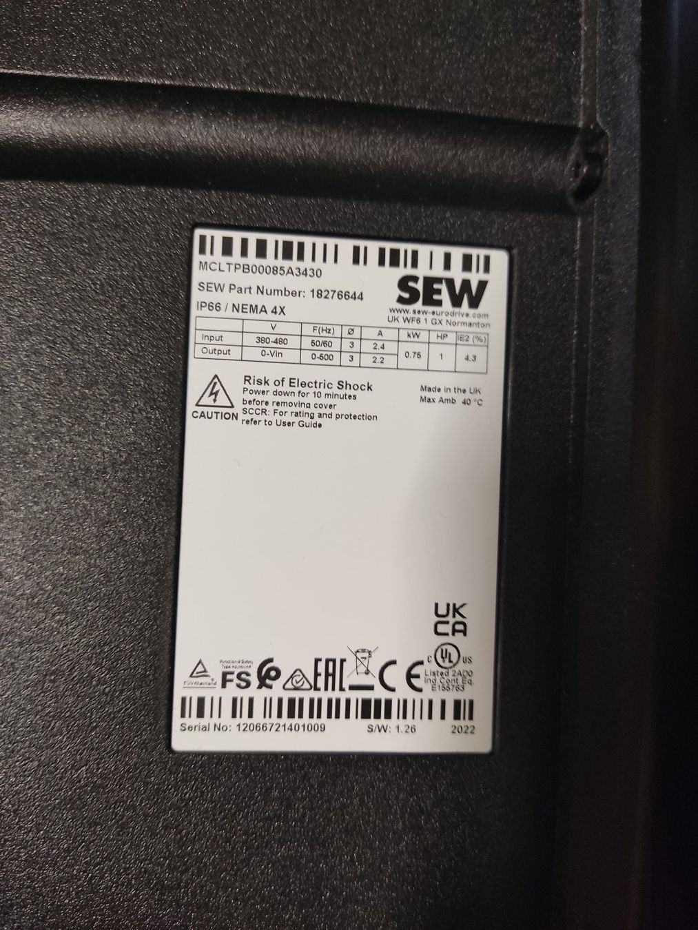 Sew-Eurodrive Composants électroniques: SEW Movitrac LTP-B IP66 – D'occasion à Arnegg par hausspatz 3