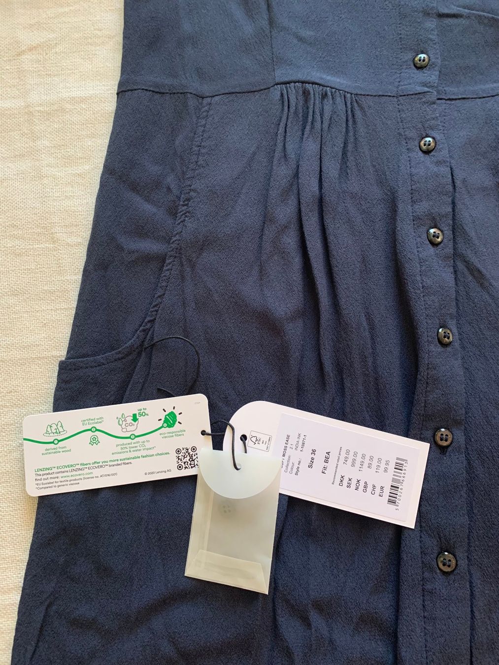 Vestiti: Noa Noa Kleid dunkelblau Gr. 36 – Usato da Thun venduto da Crown7 8