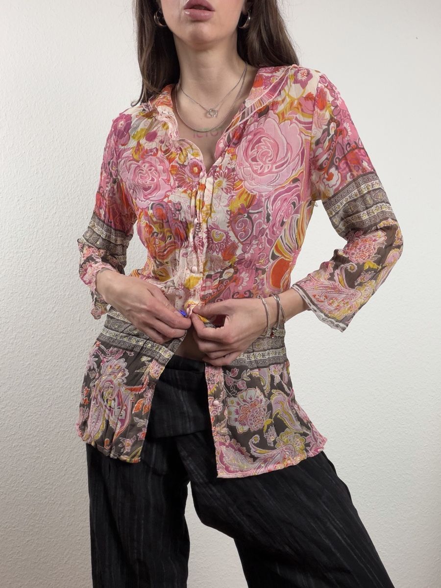 Chemisiers: Chiffon Blouse floral print size S – D'occasion à Knonau par Grapesvintage 2