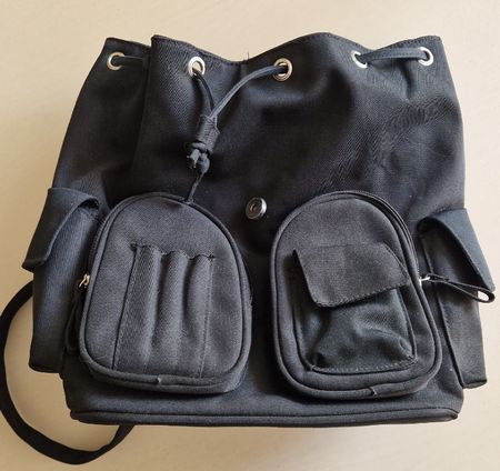 schwarzer Rucksack