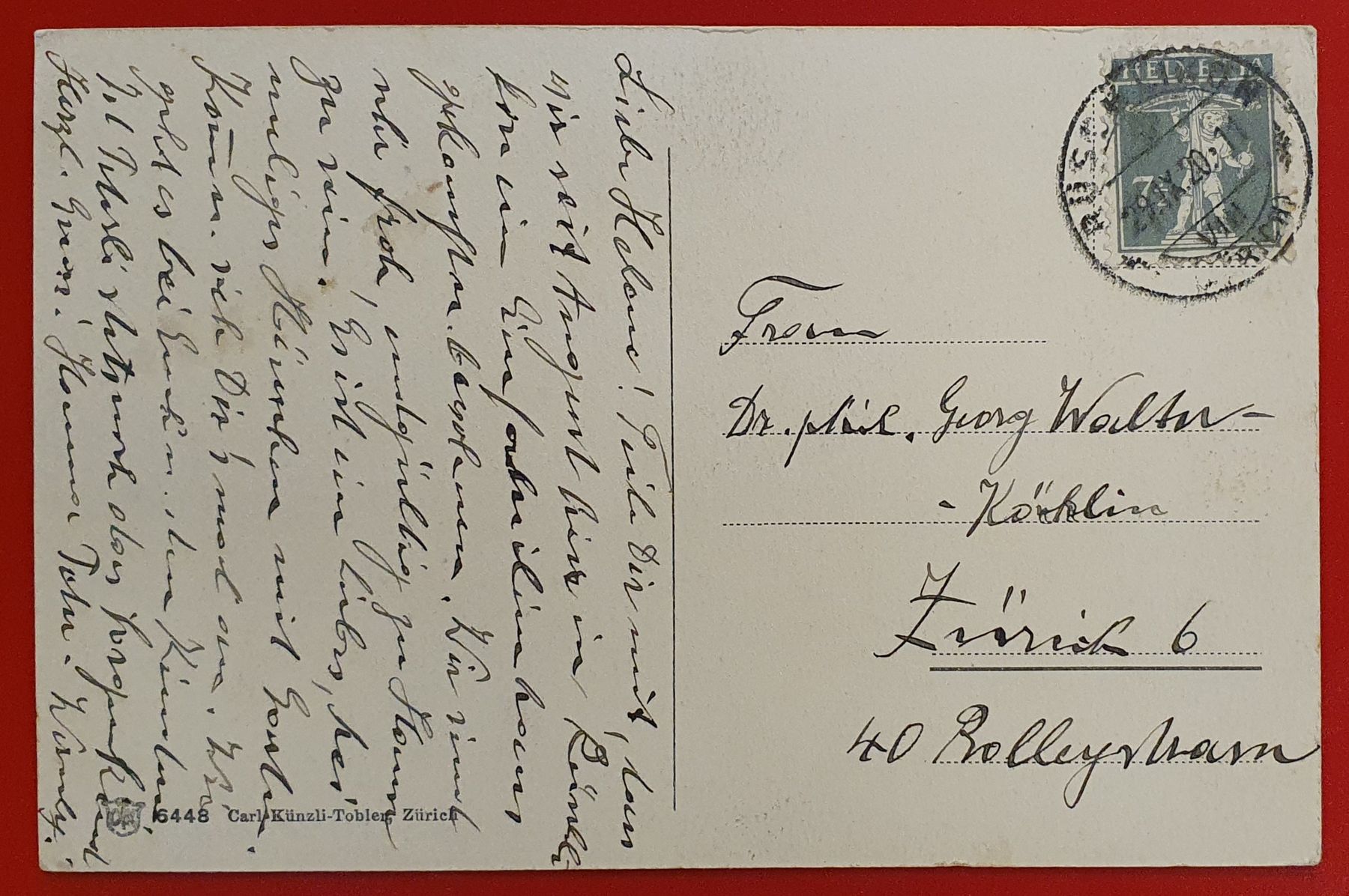 Cartoline postali: Rüschlikon 1920 mit Dampfschiff – Usato da Kreuzlingen venduto da Rschweiz1 1